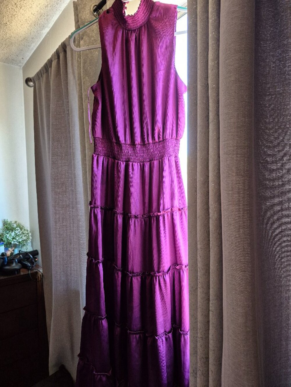 Burgundy dress